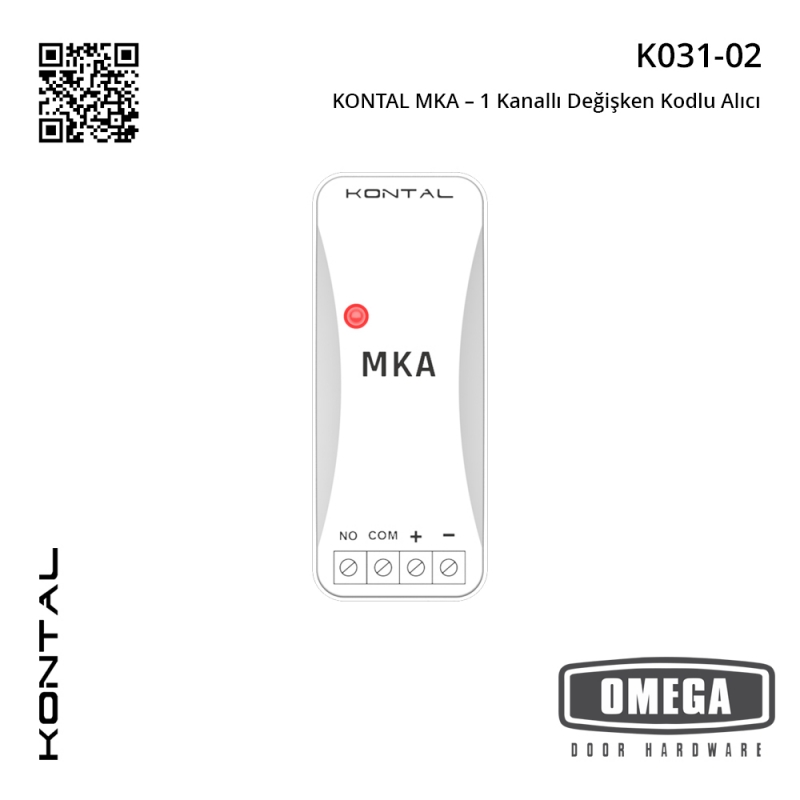 KONTAL MKA – 1 Kanallı Değişken Kodlu Alıcı