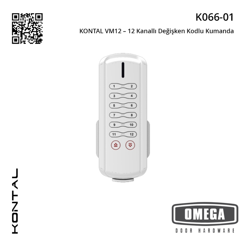 KONTAL VM12 – 12 Kanallı Değişken Kodlu Kumanda