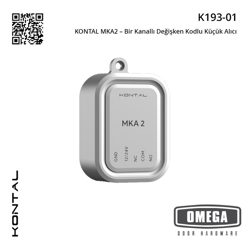 KONTAL MKA2 – Bir Kanallı Değişken Kodlu Küçük Alıcı