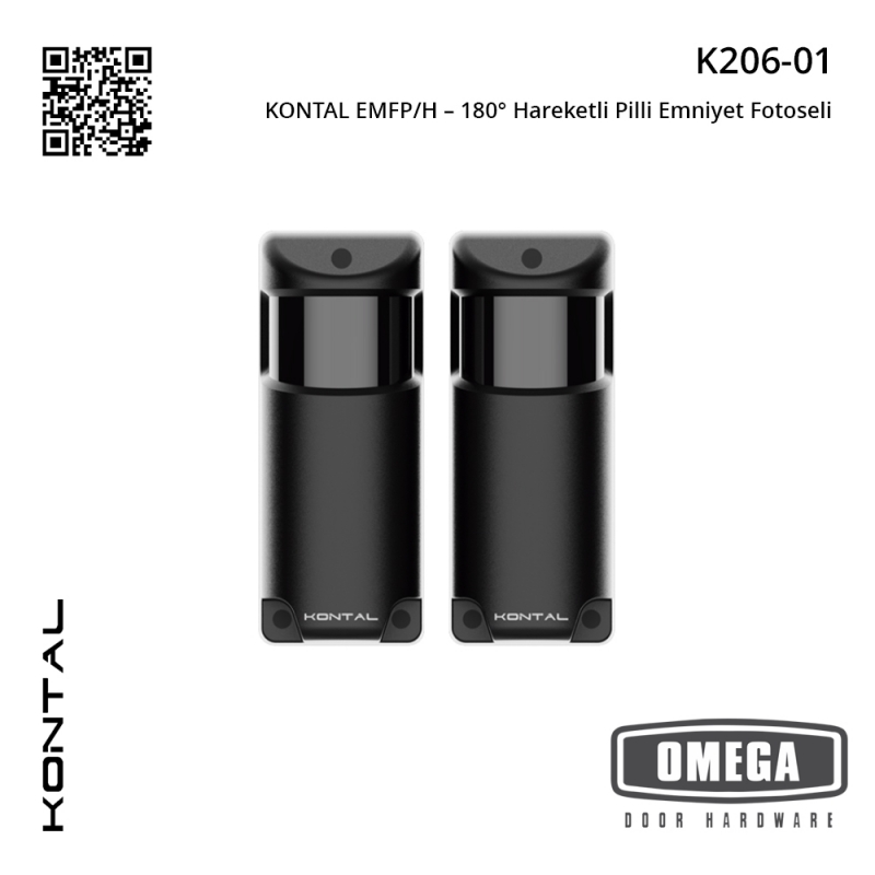 KONTAL EMFP/H – 180° Hareketli Pilli Emniyet Fotoseli
